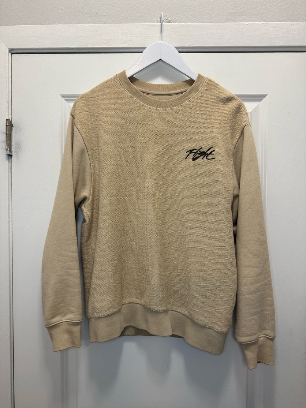Air Jordan Flight Heritage Beige Olive Green Sweatshirt